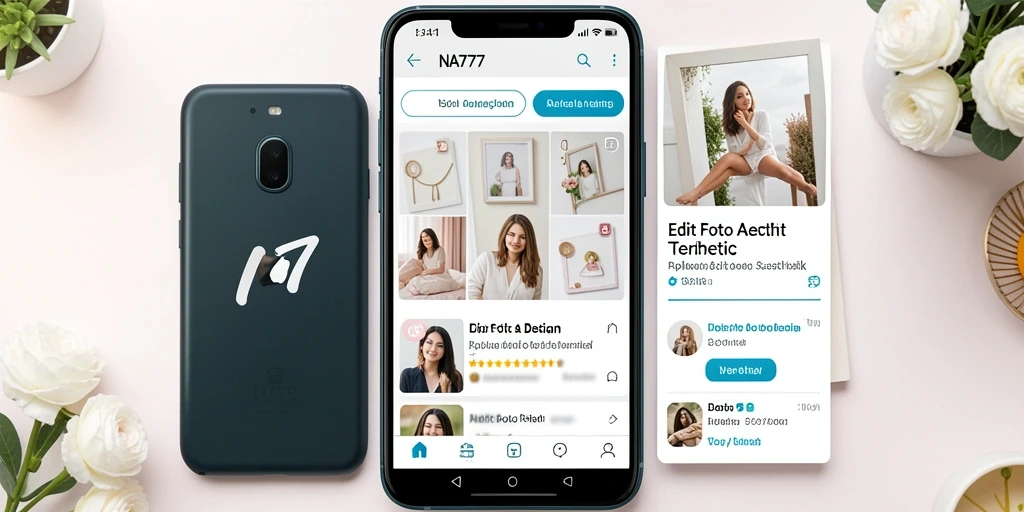 Antarmuka NA777 yang menarik dengan fitur Edit Foto Aesthetic.