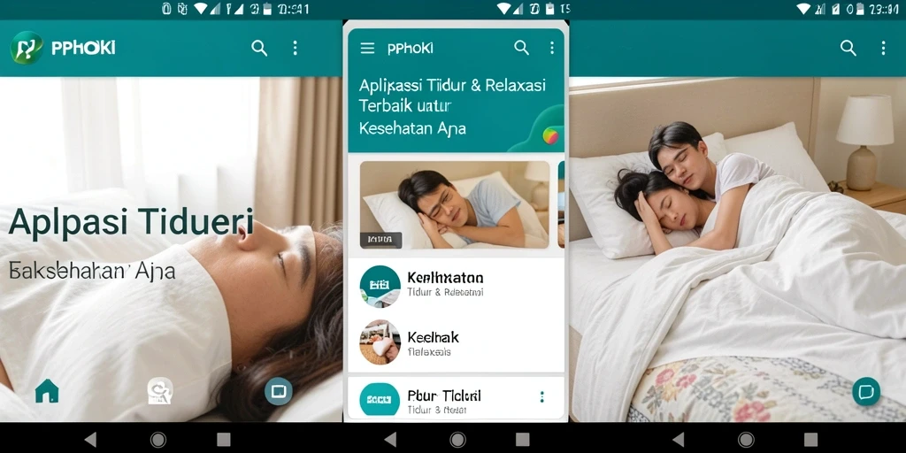 Antarmuka PPHOKI yang menenangkan untuk pengalaman Tidur & Relaksasi.