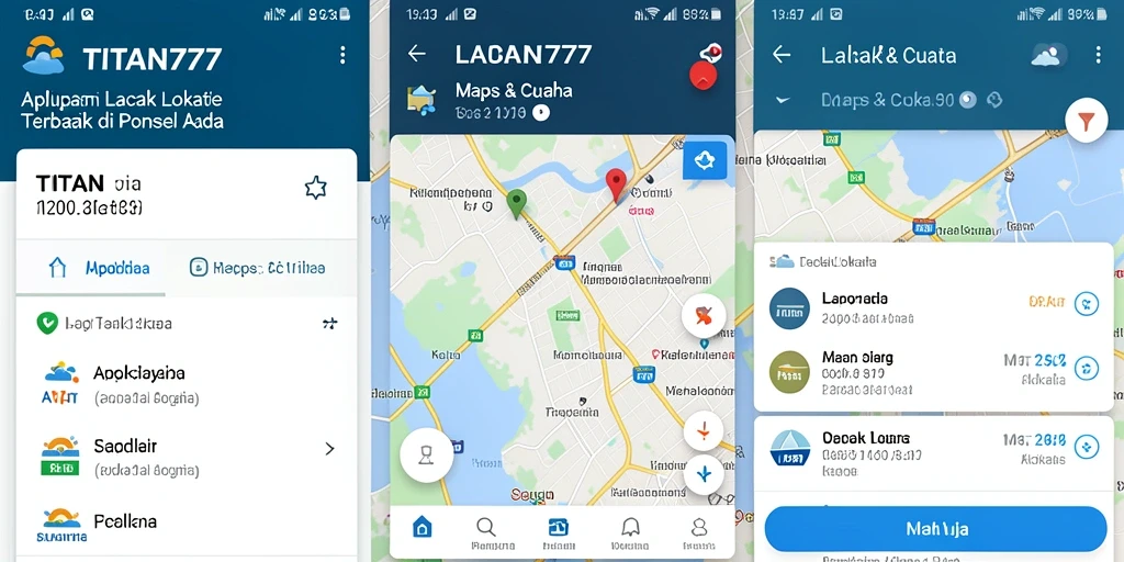 Antarmuka pengguna TITAN777 menampilkan peta lokasi terkini dengan akurasi tinggi.
