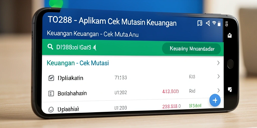 Screenshot utama TO288 menampilkan antarmuka Cek Mutasi yang user-friendly.
